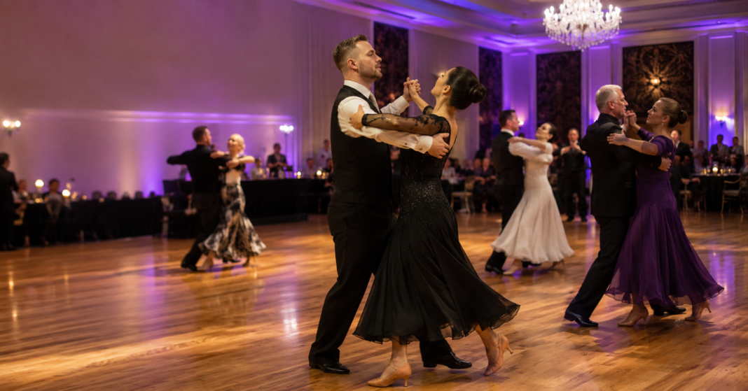 Ballroom Floorcraft on a Crowded Twin Cities Dance Floor Couples practicing safe ballroom floorcraft during a crowded Twin Cities social dance