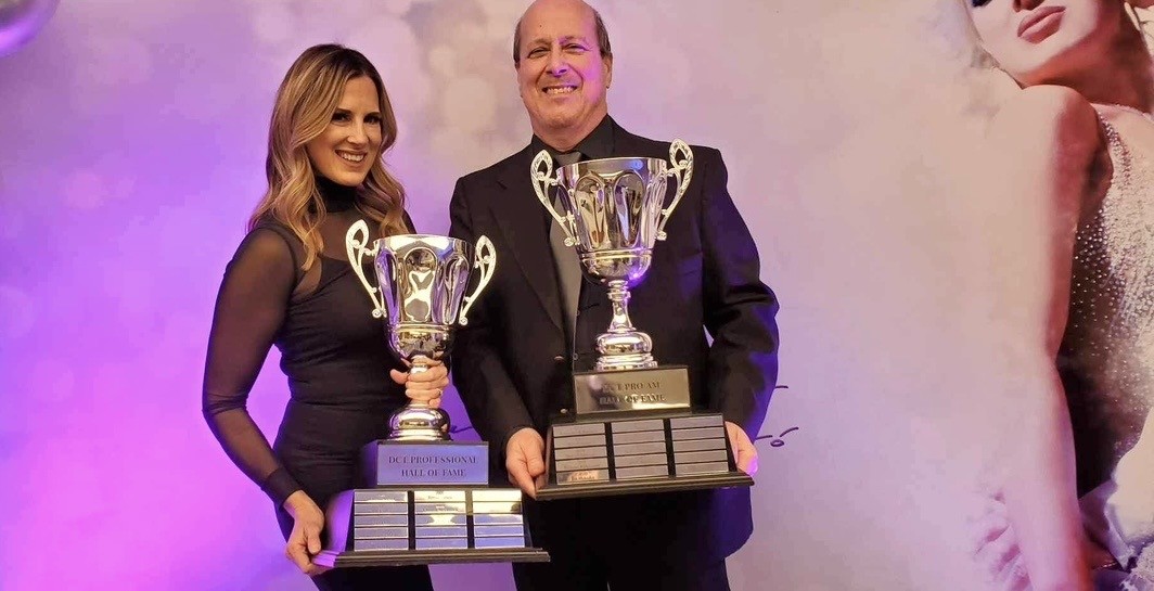 Amy and Jerry winning Dancers Cup Tour honors in 2024