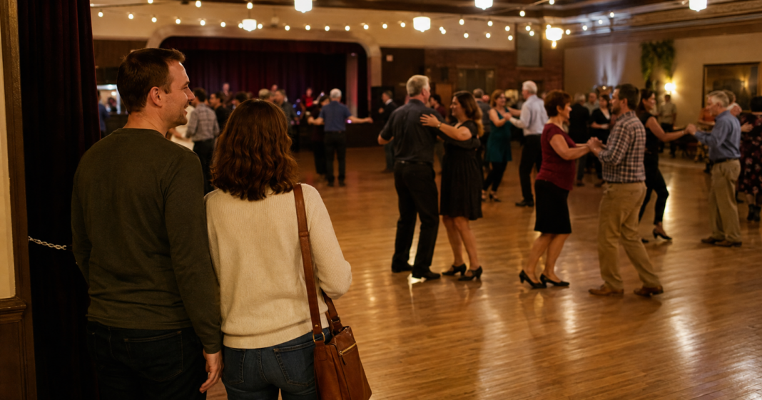 Beginner Social Dancing in the Twin Cities Beginners attending a social ballroom and swing dance in the Twin Cities