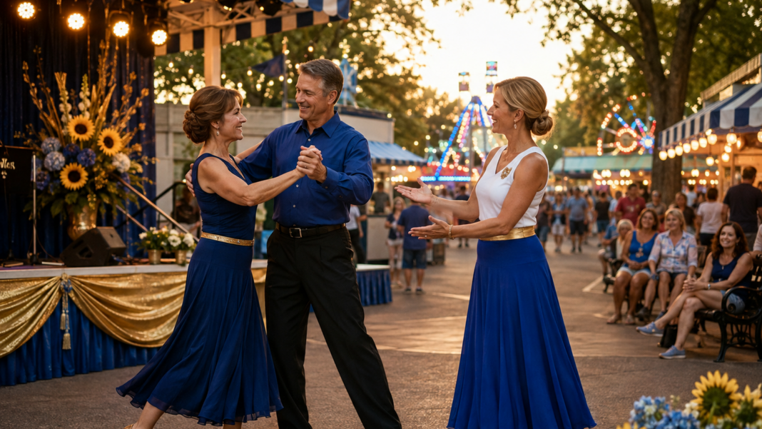 Twin Cities Dance Lessons Inspired by the Minnesota State Fair Adult couple learning a private dance lesson inspired by Minnesota State Fair music and movement